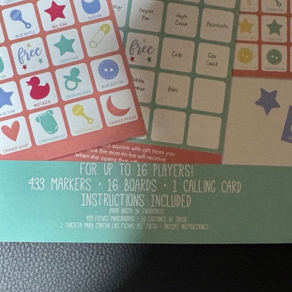 Baby Shower Bingo Game Set - Picture 4 of 5